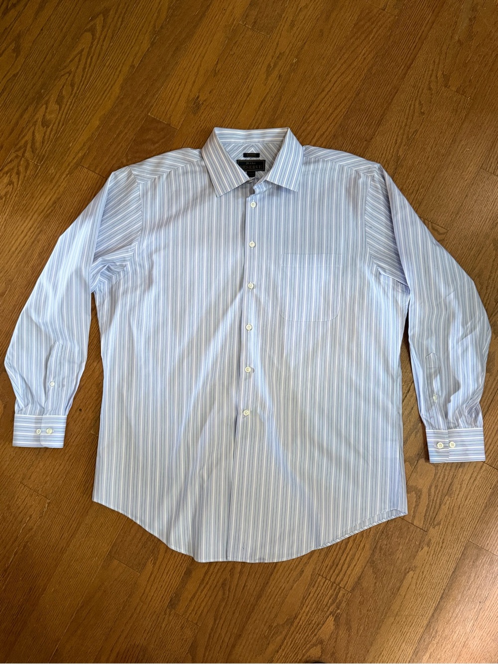 Jos. A. Bank Reserve Purple and White Striped Dress Shirt